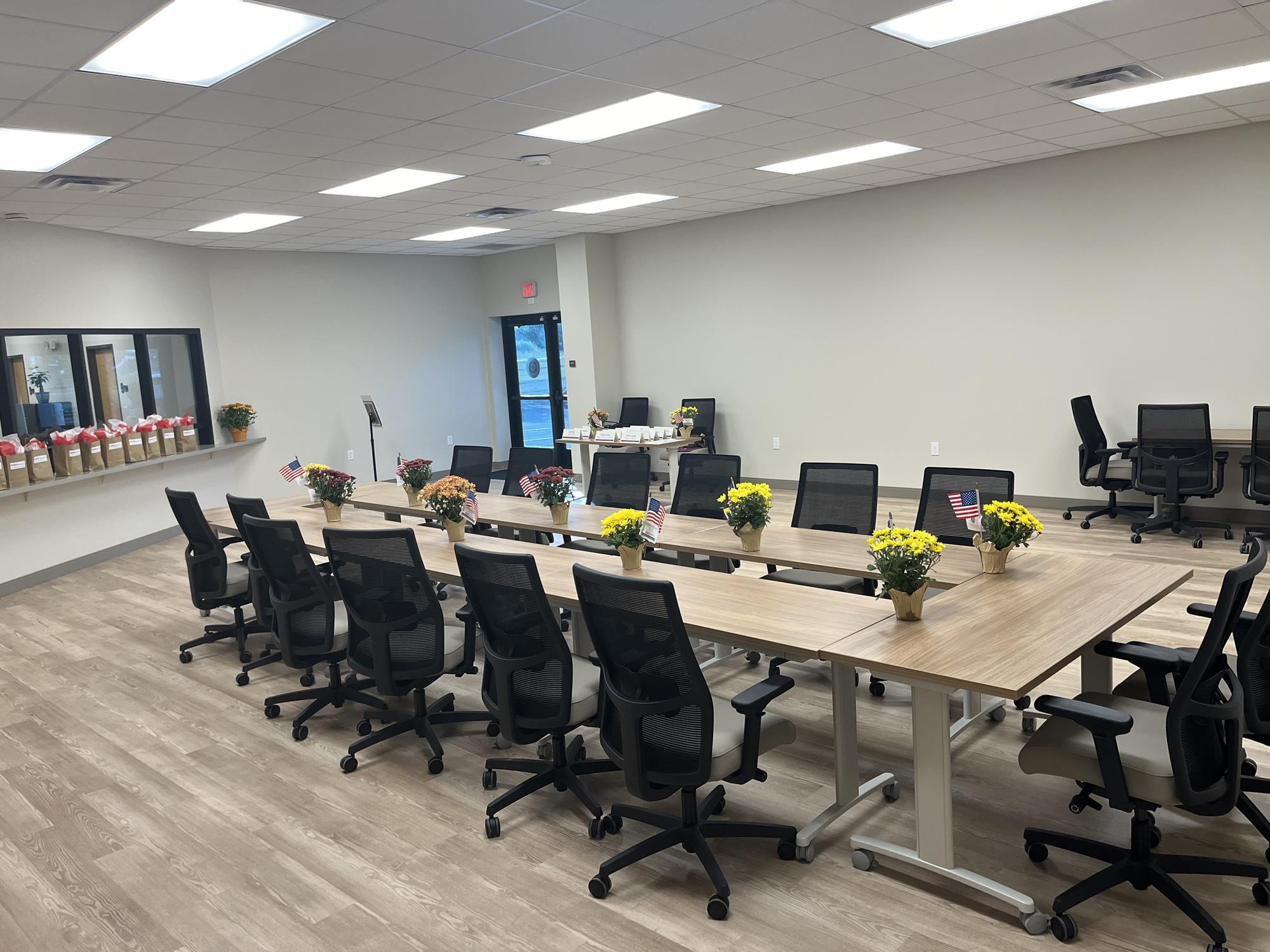 Image of large open room to be used for elections. 