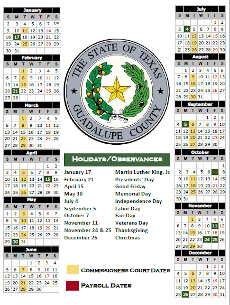 County Calendar
