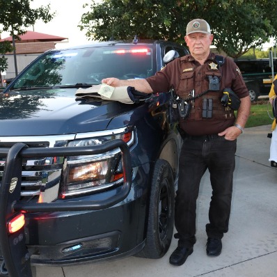 Constable Faulkner of Guadalupe County at Touch A Truck event in Cibilo, TX.